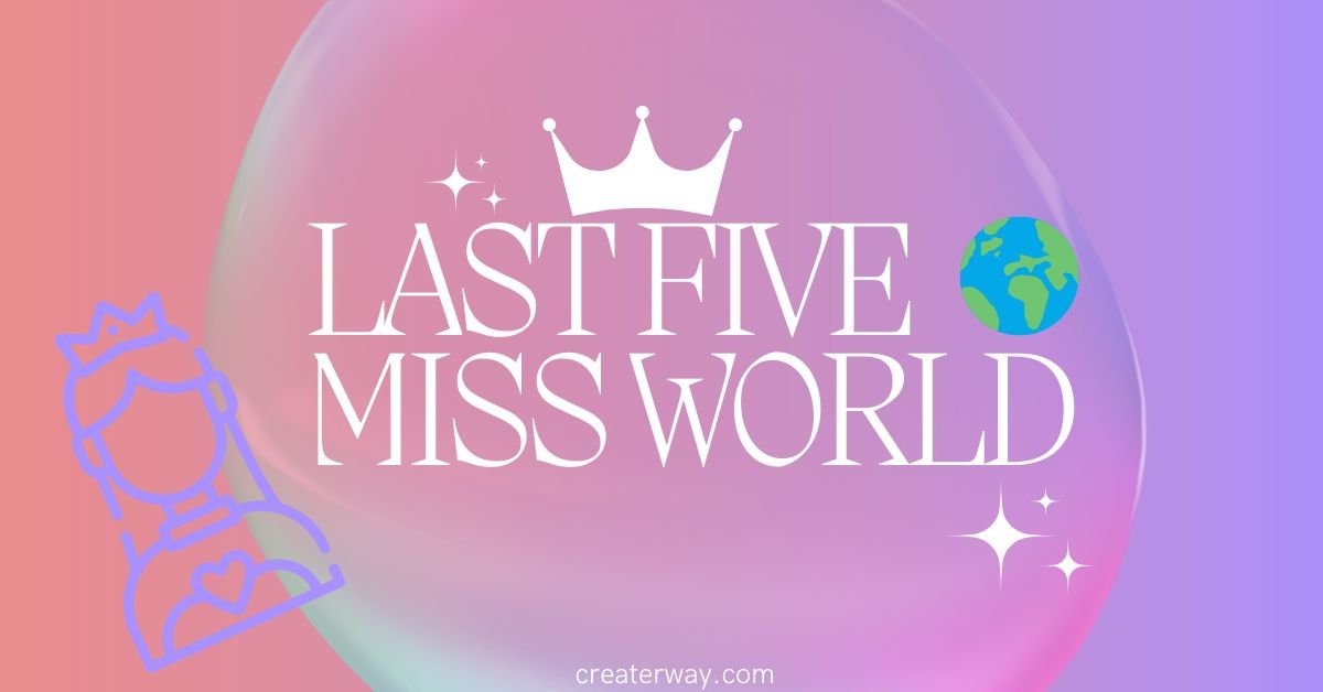 LAST FIVE MISS WORLD