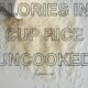 CALORIES IN 1 CUP RICE UNCOOKED